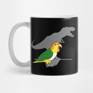 t-rex white bellied caique Mug